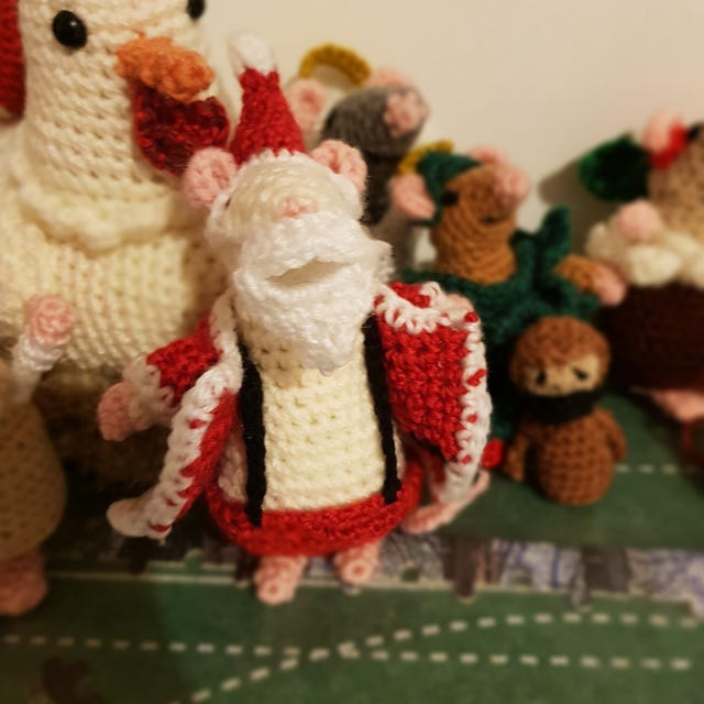 クリスマスのネズミ、ツリー、そりのかぎ針編みパターン - Etsy 日本