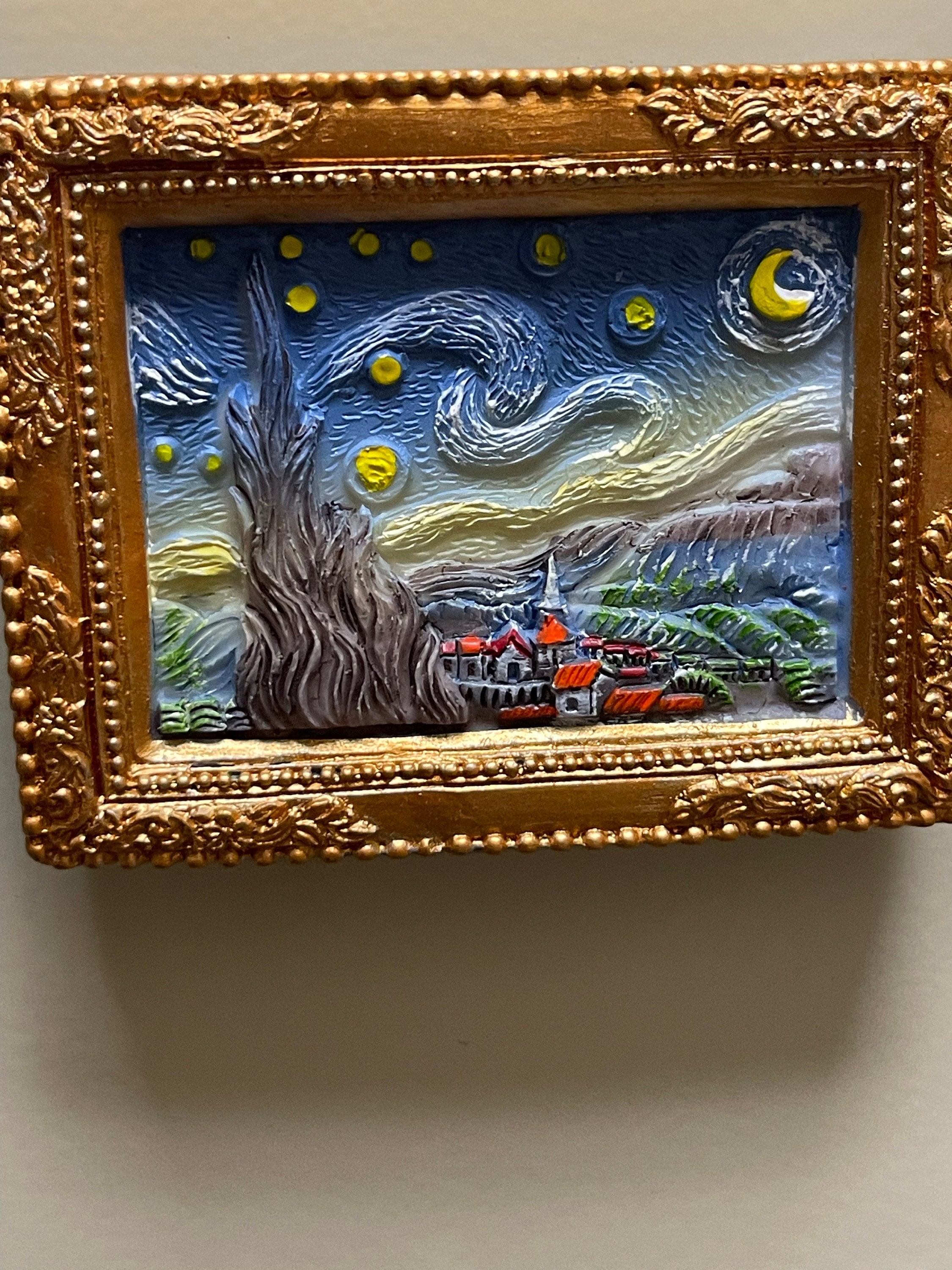 World famous paining kitchen refrigerator magnets painting 3D