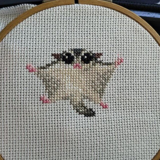 フクロモモンガのクロスステッチPDF - フクロモモンガの刺繍 - 即時
