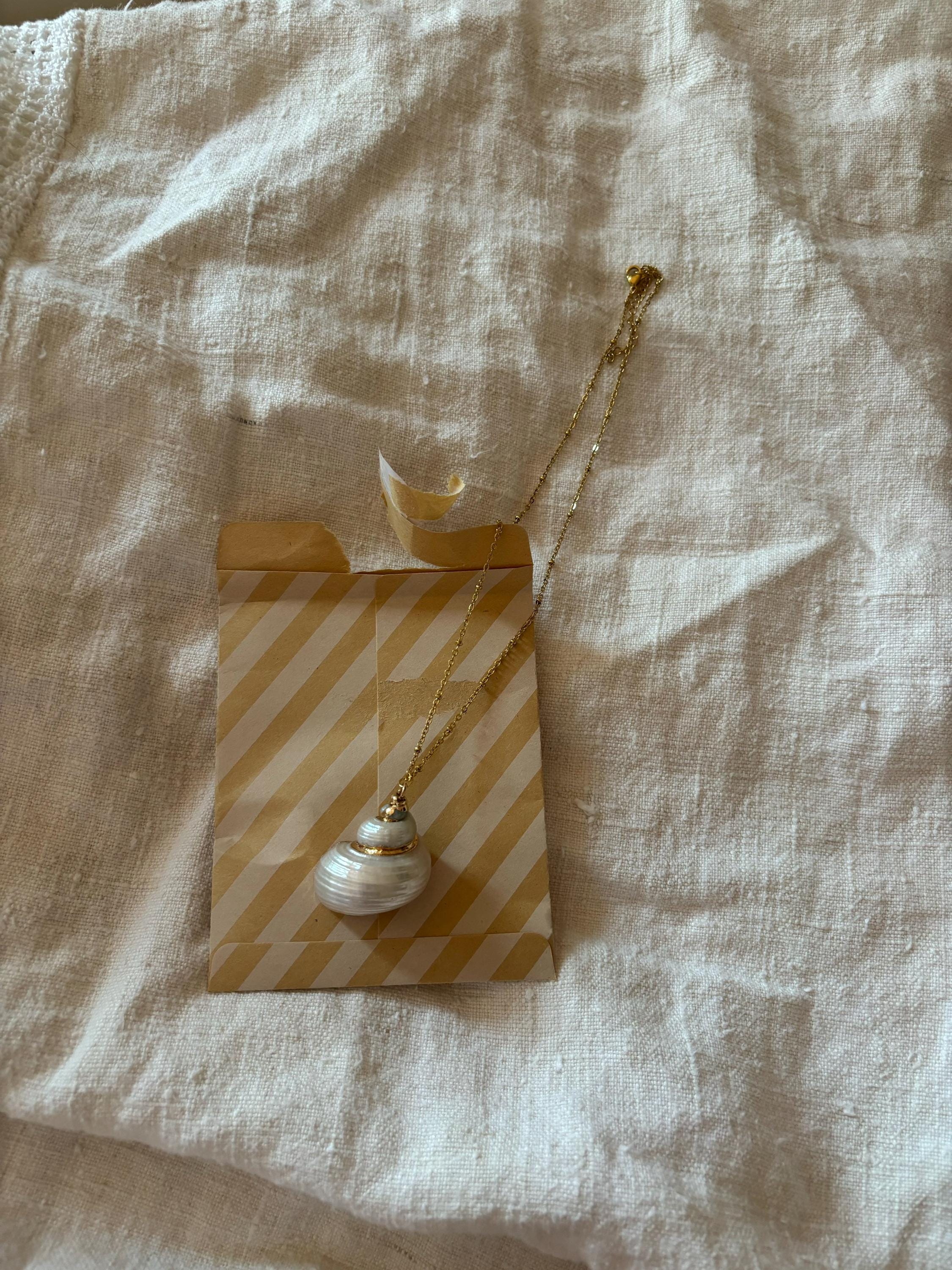 Natural Seashell Necklace, Boho Jewelry, Seashell Pendant Necklace, Cowrie Adjustable Necklace, Beach Wedding, Ocean Jewelry