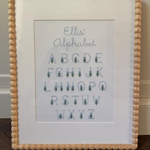 Custom Embroidered Flower Alphabet