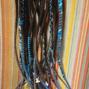 Wool Dreads Ombre Brown on Blond Dreadlocks Threads, Ribbons Boho ...