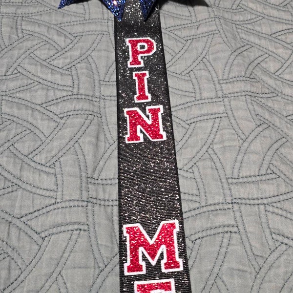 Red Rhinestone Cheer Pin Me Ribbon - Etsy