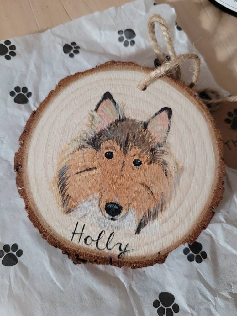 Custom Pet Portrait Ornaments, hand painted pet ornament, personalized pet memorial, pet lovers gift, custom dog portrait