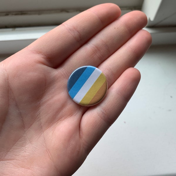 Aroflag Pin Aroace Aro Ace Pride Flag Pin Round Circle Button ~ 1