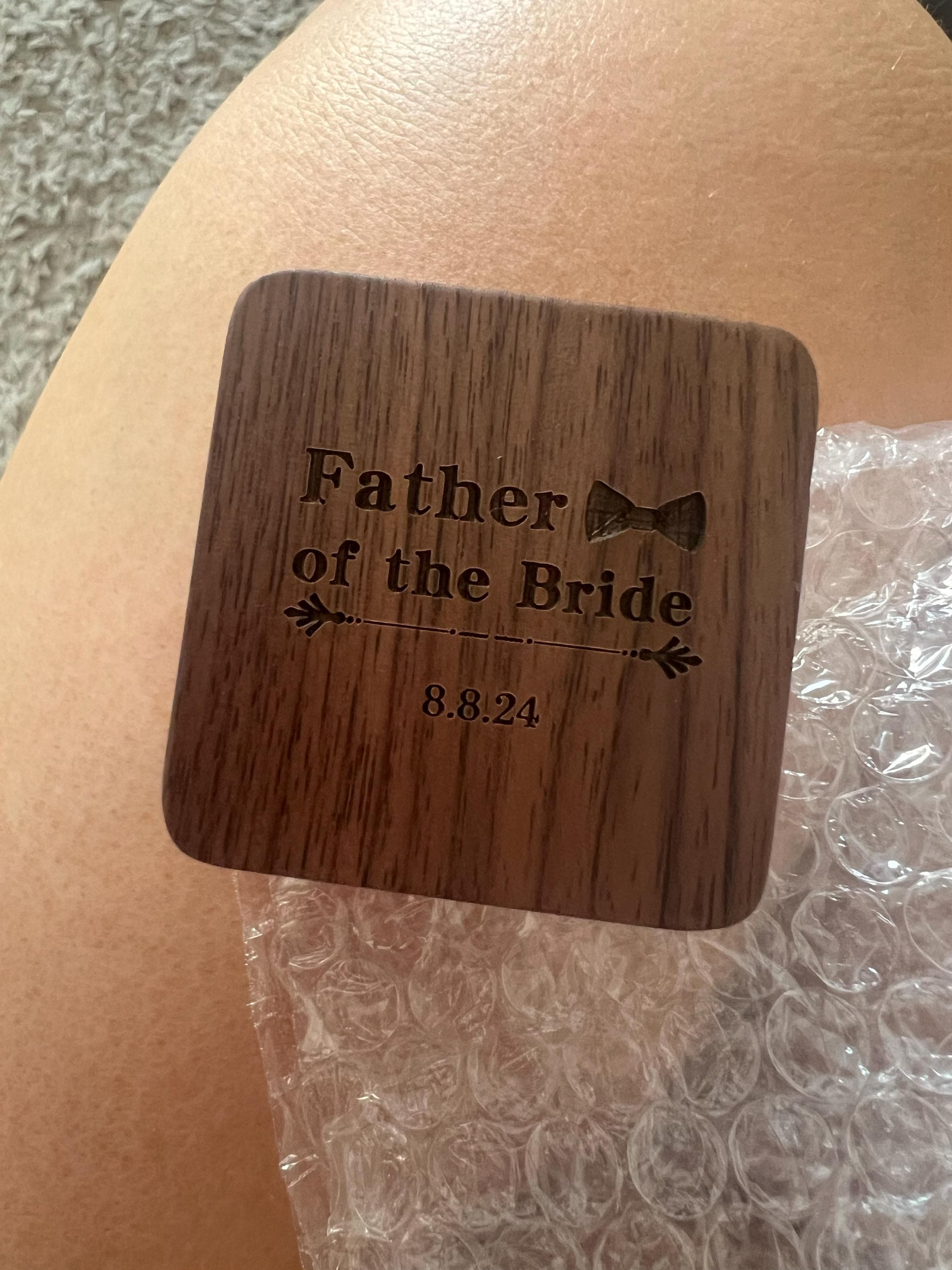 Father of the bride gift, Father&#39;s Day gift, personalized Wedding Day cufflinks, Custom Father of the Groom Gift, Gifts from Bride