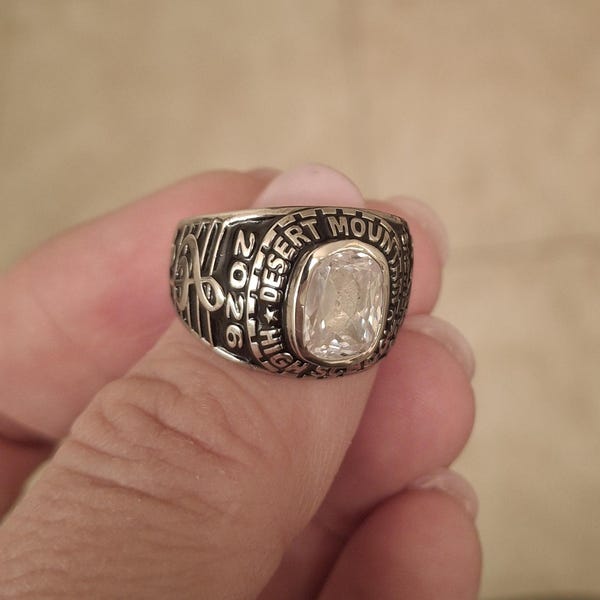 2026 2027 2028 Custom Full Personalization Any Year Ring in Sterling ...