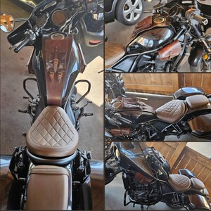 Honda Rebel 1100 Tank Strap. Leather Tank Belt and Documents Bag