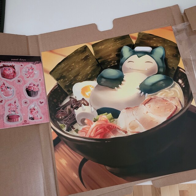 17. ポケモンカビゴンアートポスター - ラーメン / フード