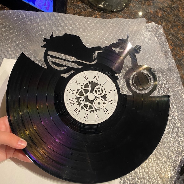 Décoration murale / horloge en disque vinyle 33 Tours- Johnny Hallyday