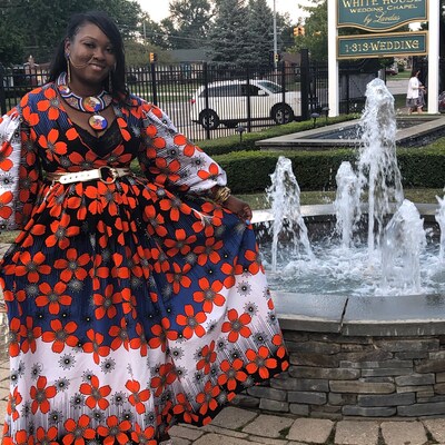African Print Jumper Dress/red Jumper Dress/african Print Women's Dress ...