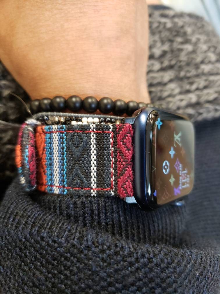 Handmade Apple Watch Strap 9 8 7 6 5 - Vintage & Unisex Design 38mm | 40mm |  42mm | 44mm |