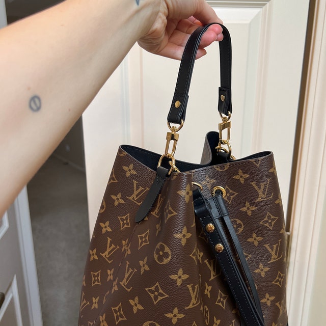 Top Handle for LV Neo Noe Bucket Bag & More Choose Leather Color 3/4 inch  Wide Gold-tone or Silver-tone 16LG Clasps 