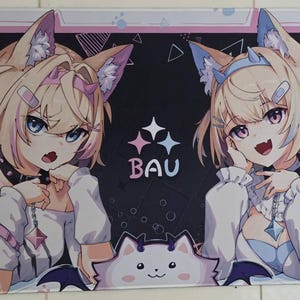 ホロライブ 英語アドベント VTuber ふわもこ XL デスクマット