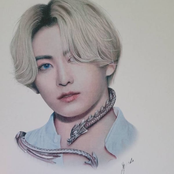 BTS Jungkook Colored Pencil Drawing : PRINT From Original Fanart - Etsy