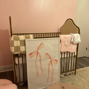 Pink Bow Print, Preppy Aesthetic Wall Art, Teen Room Decor, Preppy ...