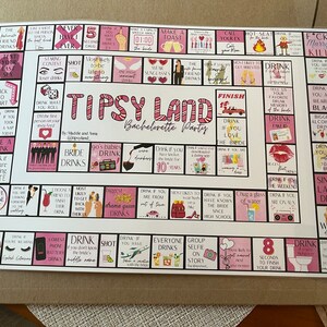 Tipsy Land Bachelorette Party Game Girls Night Out Party 