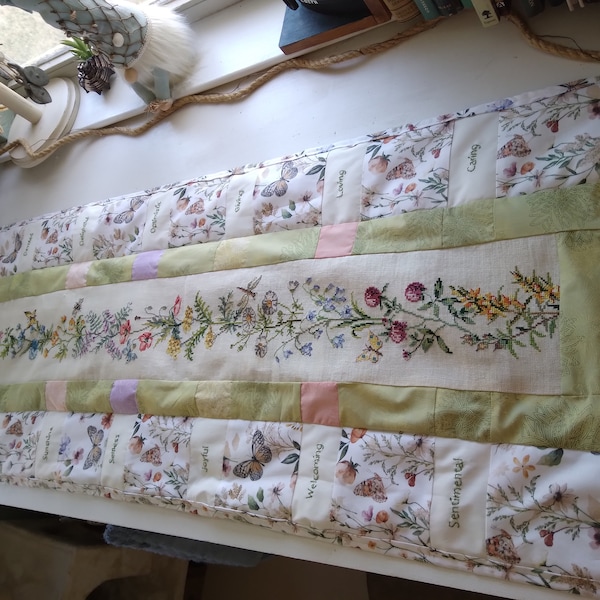 Sidewalks and Squares Quilted Table Runner - Tulip Square Pattern #552 ...