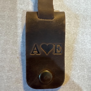 Portachiavi Personalizzato In Pelle – Regalo 3° Anniversario, Bomboniere, Fatto A Mano UK