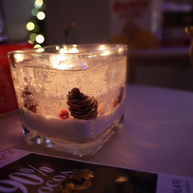 Winter Snow Gel Candle -  Norway
