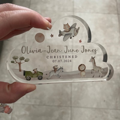 New Baby Gifts Personalised Newborn Keepsake Plaque Sign Birth Present Christeni