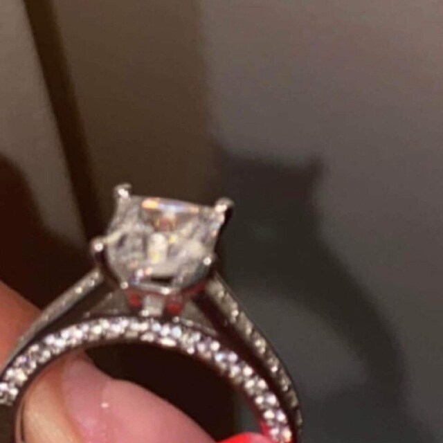 Ladies 925 Sterling Silver Cubic Zirconia Engagement