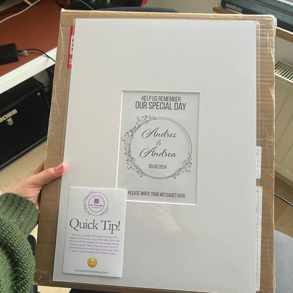 Personalised Wedding Signature Photo Mount - Bespoke Mount Boards for ...