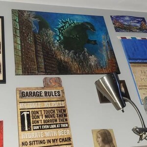 Godzilla Poster | Vintage Wall Art | Retro Decor | Newspaper Print