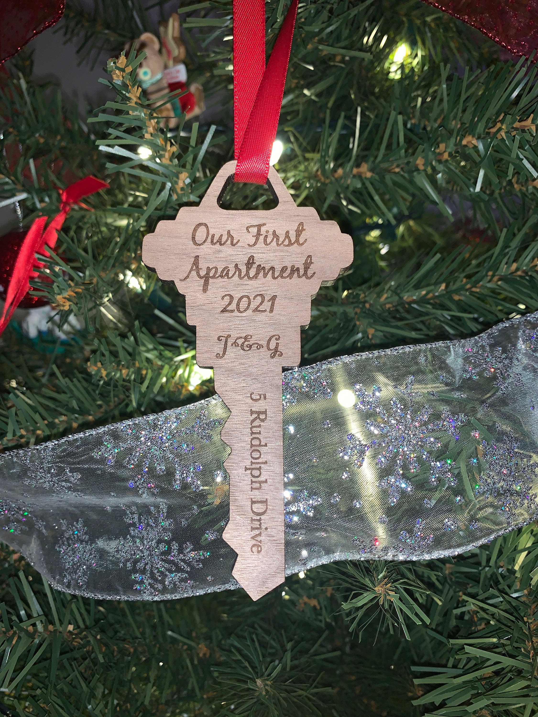Our First Apartment Home 2025 holiday ornament - moving in together gift, Valentines Day | JW Design Studio