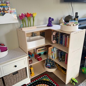 モンテッソーリおもちゃ棚 幼児用コーナーおもちゃ棚 モンテッソーリ