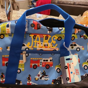 Boys Blue Luggage Monogrammed Kids Duffle Bag, Boys Duffle Bag ...