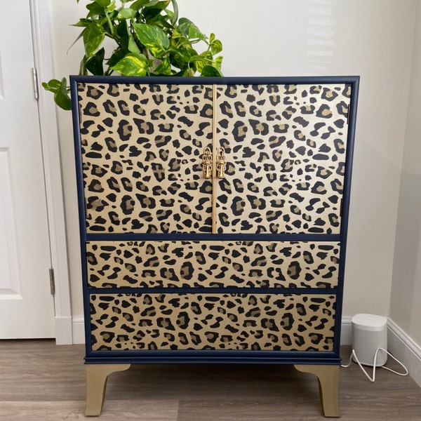 Leopard Print Wall Stencil, Animal Print Home Decor Stencil, Large ...