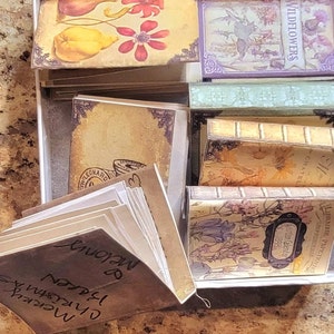 Garden Mini Books, Flowers, Rose, Mini Album, Necklace