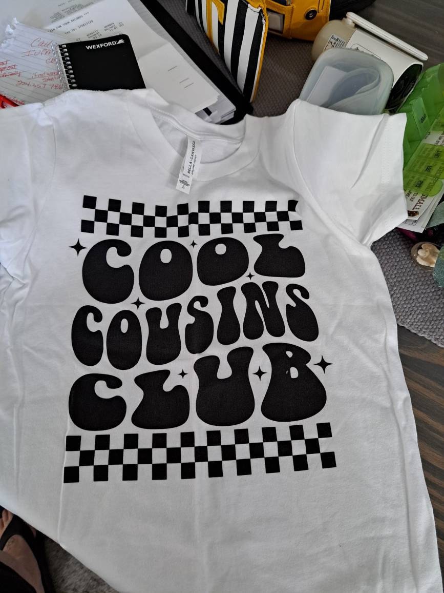 Cool Cousins Club Toddler Shirt - Cute Matching Retro Cousin Shirts - Natural Boho Toddler & Youth Tee