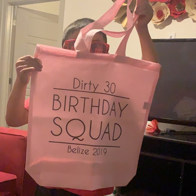 Hello Birthday Squad Custom Tote Bags