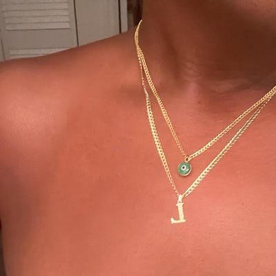 10k Yellow Gold Diamond Fine Bracelets Charms 10K Solid Yellow Gold Initial Letter Pendant - A-Z Any Alphabet Necklace Charm E Yellow Gold 10k Fine Bracelets Charms - Foto 3