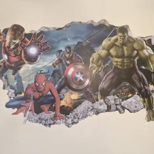 アベンジャーズ 3D ウォールステッカー ハルク スパイダーマン