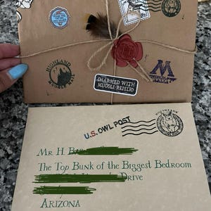 Wizard School Acceptance Letter, Fast Turnaround (< 5 biz days), Personalized, Handmade, Authentic, Gift, Real Wax Seal, Invitation, witch