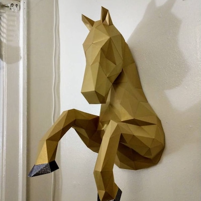 Horse Papercraft PDF Pack 3D Paper Sculpture Template With Instructions ...