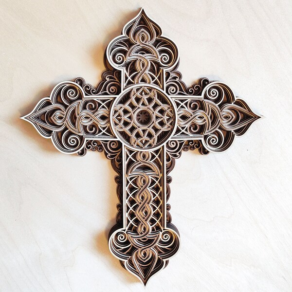 CROSS RELIGIOUS Svg Laser Cut File Wall Art and Jesus Laser Svg, Dxf ...