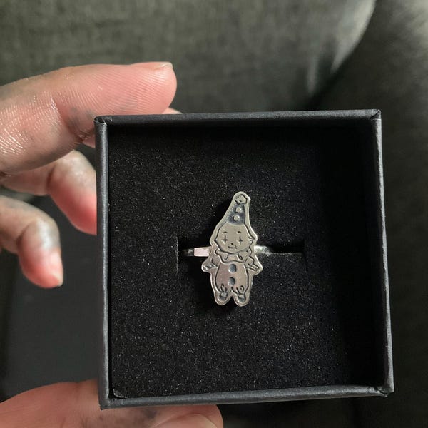 Biblically Accurate Angel Kewpie Ring in Sterling Silver, Made to Order ...