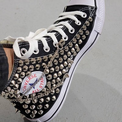 Genuine CONVERSE Black With Skull & Chains All-star Chuck Taylor ...