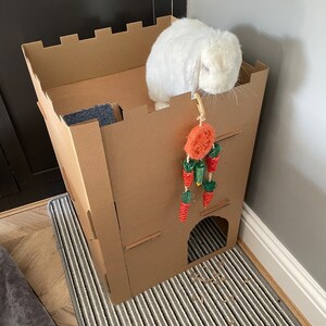 The Castle Corrugated Cardboard Castle for Bunny Rabbits & Cats - Etsy UK