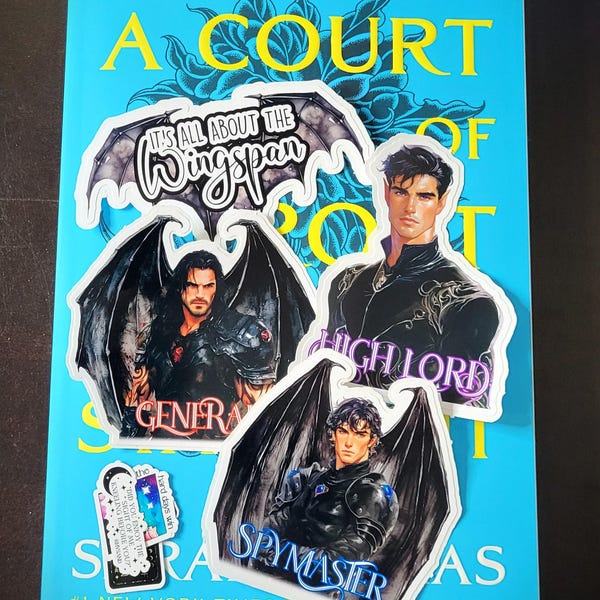 ACOTAR Batboys Sticker Set, Cassian, Azriel, Wingspan, A Court of ...