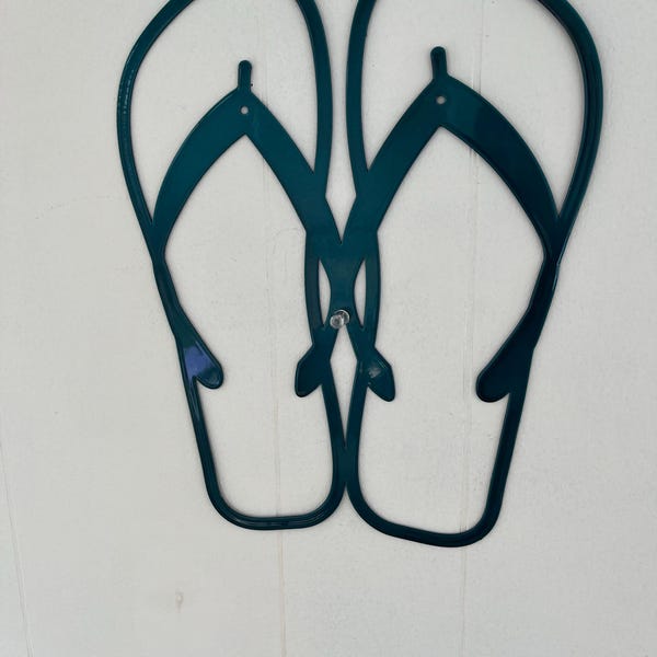 Coastal Flip Flops Ocean Beach Metal Art Steel Wall Decor - Etsy