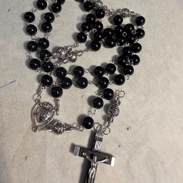 20x16mm Sacred Heart of Jesus Lead Free Pewter Rosary Centerpiece