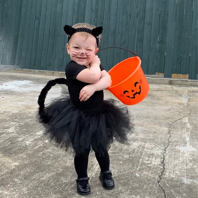 Black Cat Costume Tutu Tail & Ears Still Shipping for - Etsy