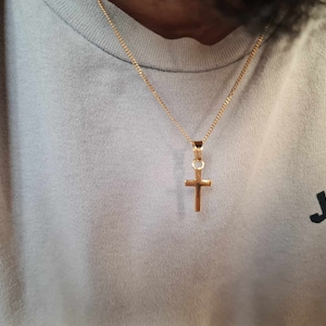 Collana con ciondolo a croce da 18 mm x 30 mm, regalo