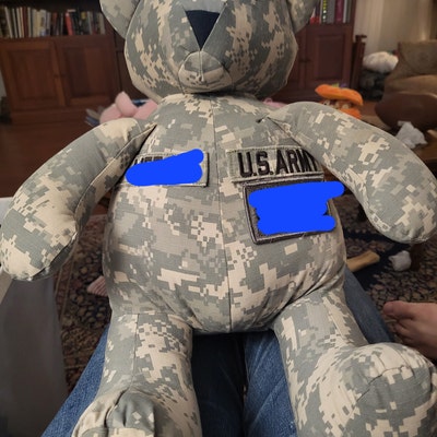 Memory Bear Army Bear Military Bear Keepsake Bear Teddy - Etsy