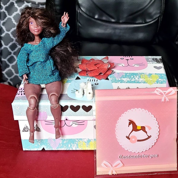 Dark Skin Tone Plus Size BJD Doll 20 Cm Etsy